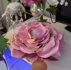 Handmade rose flower table wall lamp